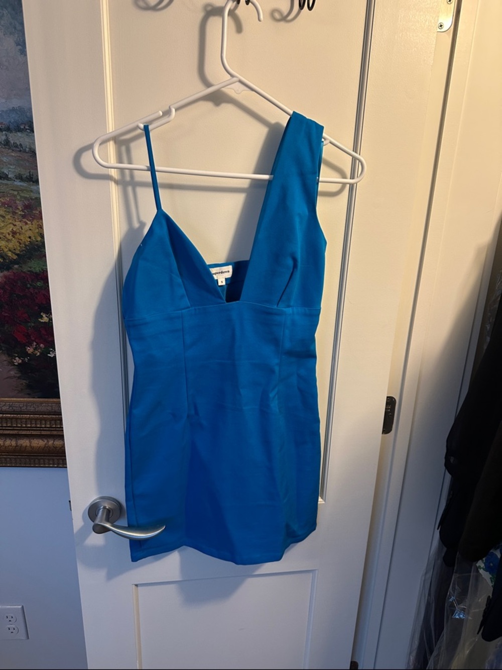 superdown Blue One-Shoulder Mini Dress